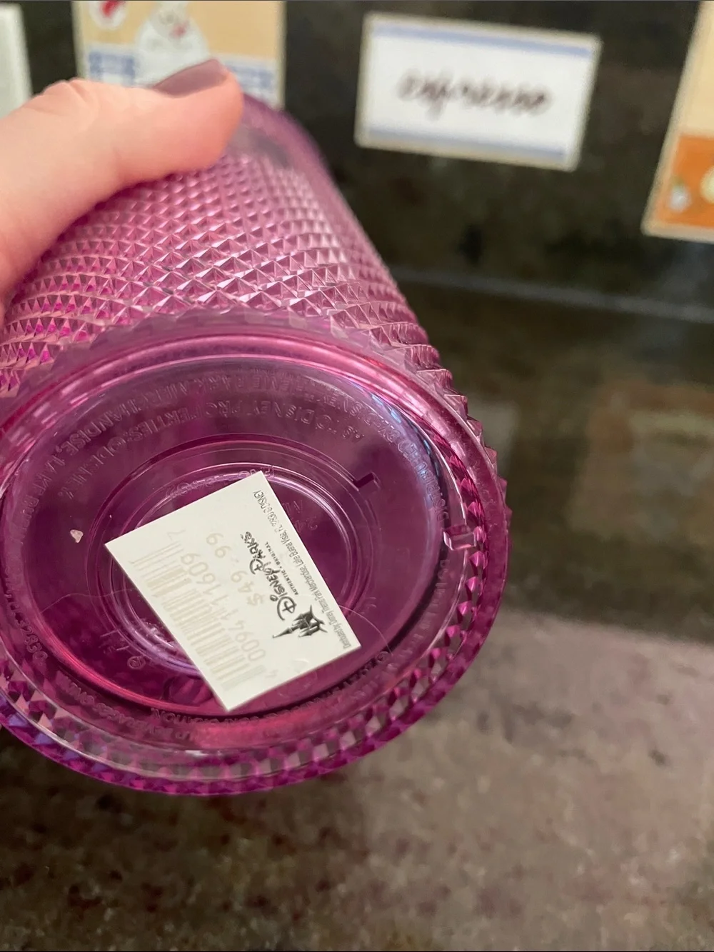 Starbucks Iridescent Purple Studded Tumbler Straw New Disney 50th Celebration